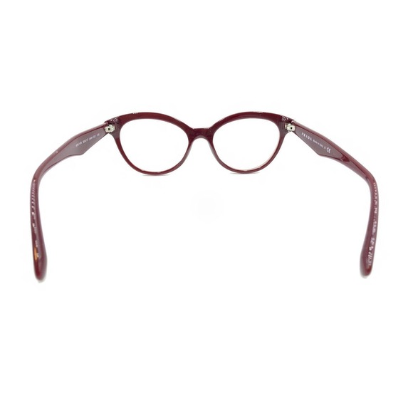 Prada VPR11R UAN-1O1 Dark Red Burgundy Cat Eye Eyeglasses Frames 50-17 140 Italy - Picture 5 of 12